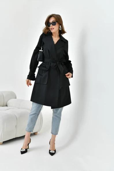 FTZ Women Kadın Paraşüt Kap  Siyah 30745 - Resim 2