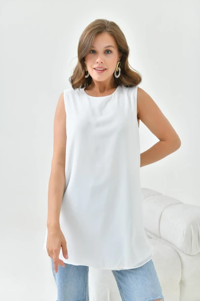 FTZ Women Kadın Kısa İçlik  Ekru 30836 - Resim 5