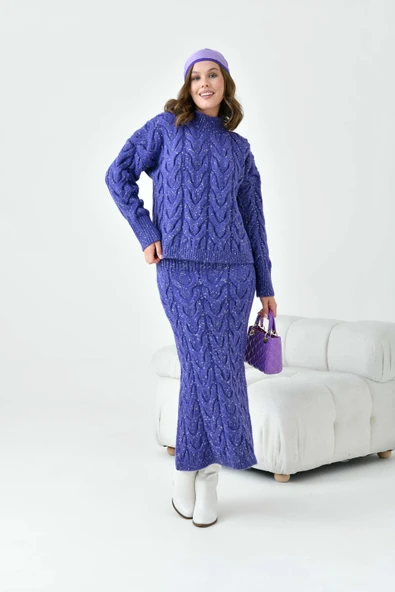 FTZ Women Kadın Sim Detaylı İkili Takım  Mor 20731 ürün görseli