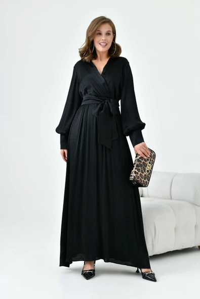 FTZ Women Kadın Elbise  Siyah 30880 - Resim 5