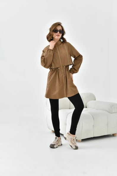 FTZ Women Kadın Paraşüt Kap  Kahve 30743 - 5
