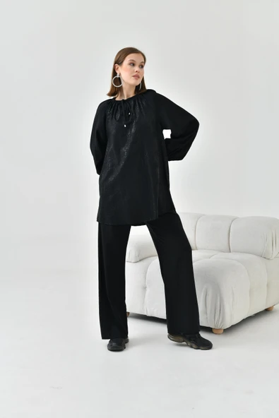 FTZ Women Kadın Varak Takım  Siyah 30806 - Resim 4