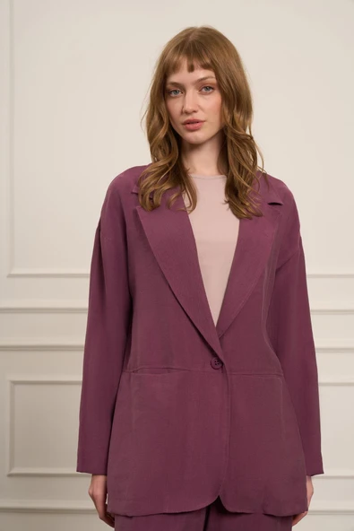 FTZ Women Kadın Begonya Ceketli Takım  Mürdüm 30777 - 4