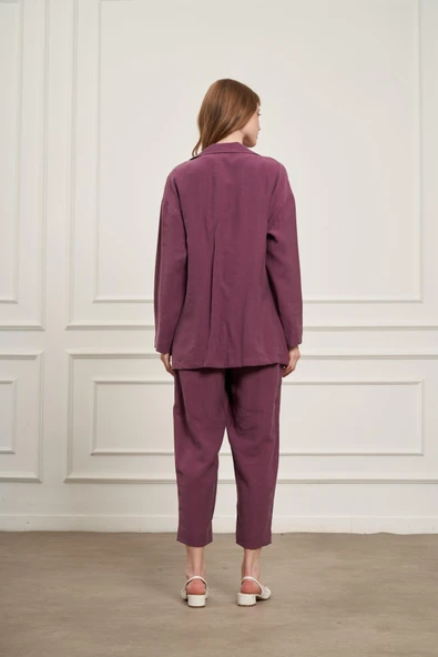 FTZ Women Kadın Begonya Ceketli Takım  Mürdüm 30777 - 6