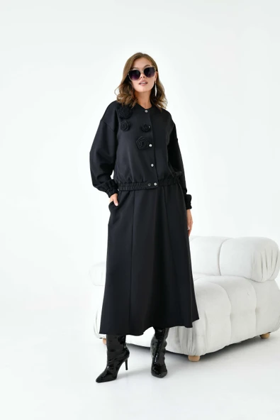 FTZ Women Kadın Scuba Takım  Siyah 30913 - Resim 2