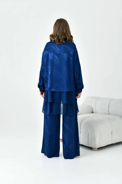 FTZ Women Kadın Jakar Takım  Lacivert 30876 - Resim 7