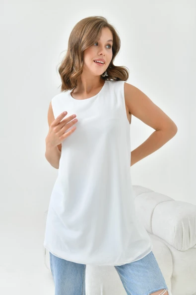 FTZ Women Kadın Kısa İçlik  Ekru 30836 - Resim 6