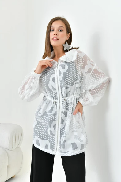 FTZ Women Kadın Jakar Cap  Ekru 30840 - Resim 4