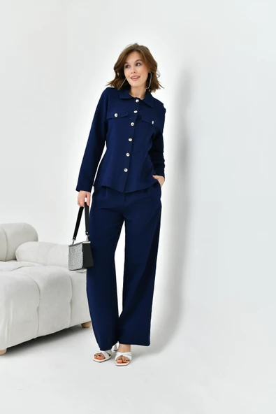 Ftz Women Kadın Pantolonlu Takım Lacivert 30727