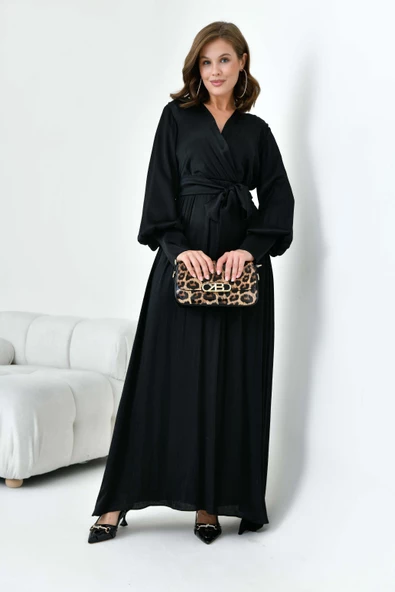 FTZ Women Kadın Elbise  Siyah 30880 - Resim 3