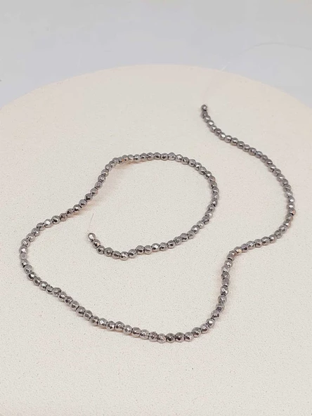 Hematit Taşı Faset Kesim 3mm Dizi (52430) - 3