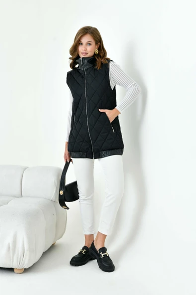 FTZ Women Kadın Kapitone Yelek  Siyah 30965 - 5