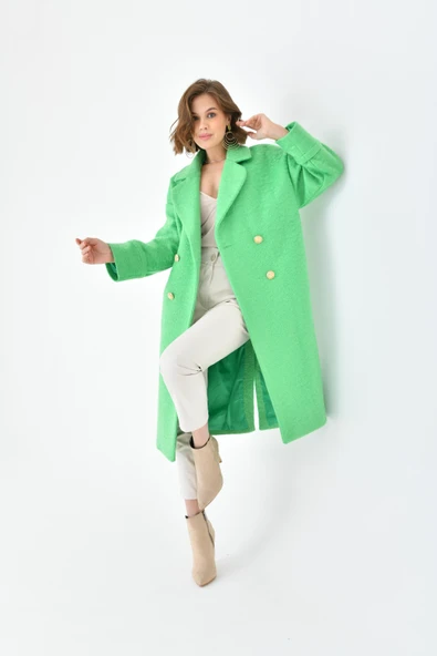 FTZ Women Kadın Kravuze Kaşe Kaban  Benetton 30642 ürün görseli