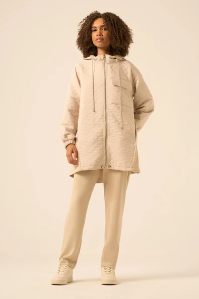 FTZ Women Kadın Oysho Takım  Beige 30937 - Resim 4