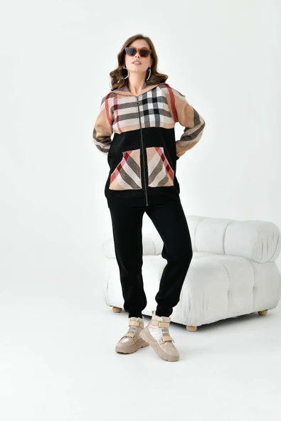 FTZ Women Kadın İkili Triko Takım  Siyah 20696 - Resim 4