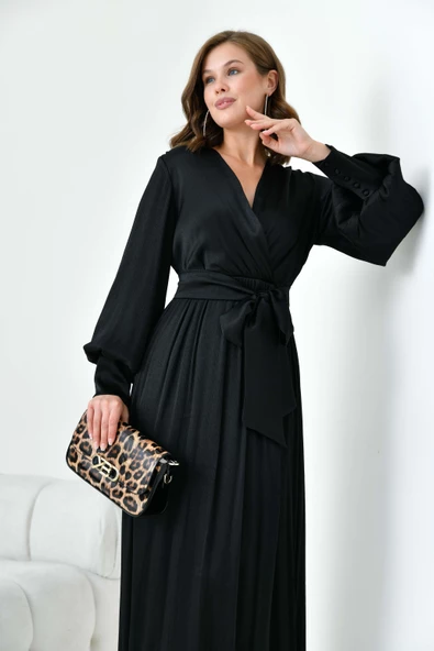 FTZ Women Kadın Elbise  Siyah 30880 - Resim 4