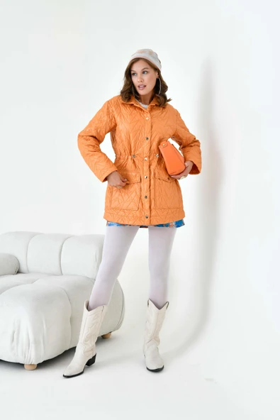 FTZ Women Kadın Kapitoneli Kap  Hardal 30628 - 3