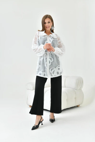 FTZ Women Kadın Jakar Cap  Ekru 30840 - Resim 5