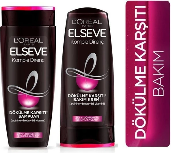 Elseve Komple Direnç Dökülme Karşıtı Bakım Seti 390 ml ürün görseli