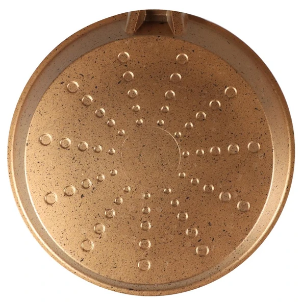 Serenk Fun Cooking Defne Alüminyum Döküm PFOA içermeyen Granit Kaplama Sarı Renk Krep Tavası, 22 cm - Resim 2