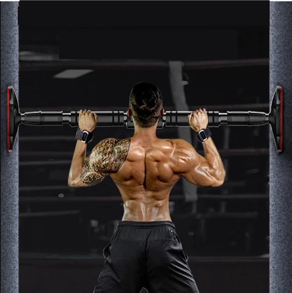 Vidasız 94-125CM Kapı Barı Koridor Barfiksi Barfix Spor Aleti Demiri Barfiks Çubuğu - 2