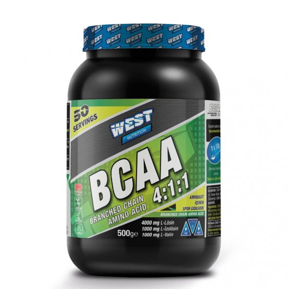 West BCAA 4:1:1 500 gr (50 Servis)  +HEDİYE