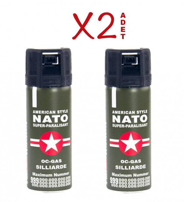 Nato Biber Gazı (50ml) Uzun 2 Adet Birden