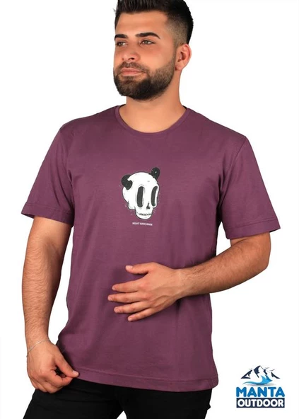Manta MNT 2307-1 Kuru Kafa Baskılı Erkek T-Shirt - Resim 3