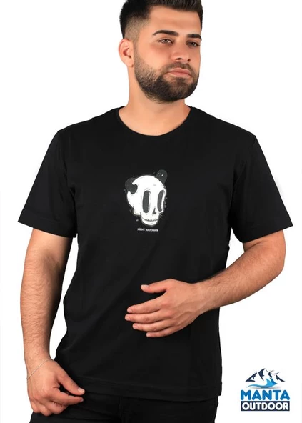 Manta MNT 2307-1 Kuru Kafa Baskılı Erkek T-Shirt - Resim 5