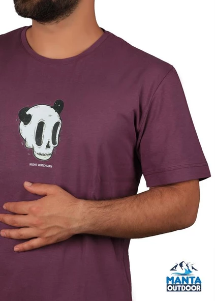 Manta MNT 2307-1 Kuru Kafa Baskılı Erkek T-Shirt - Resim 4