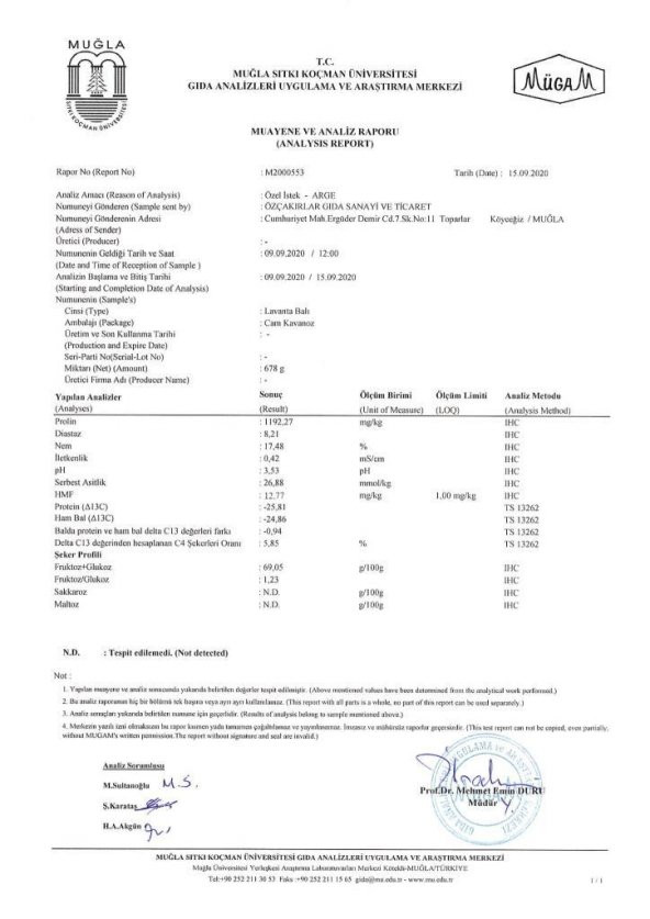 Kb Köyceğiz Balı Lavanta Balı 450 G Cam Kavanoz - 8