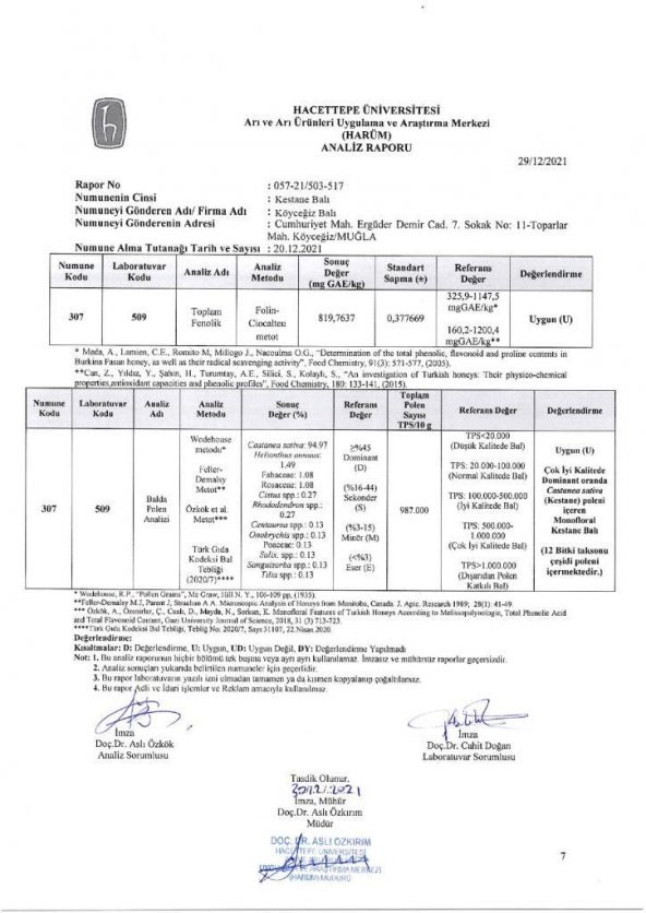 Kb Köyceğiz Balı Kestane Balı 450 G Cam Kavanoz - 6