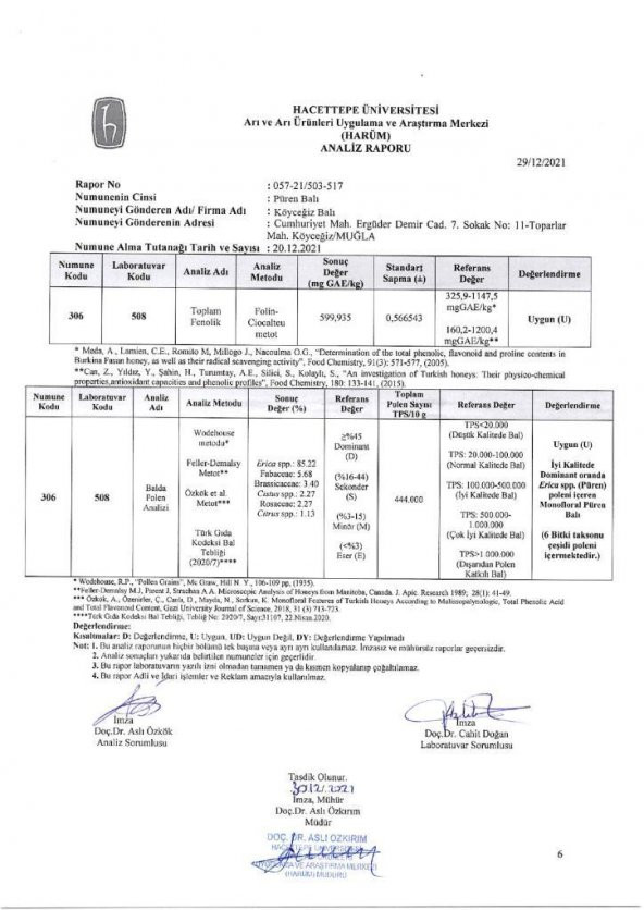 Kb Köyceğiz Balı Püren Balı 330 G Cam Kavanoz - 6