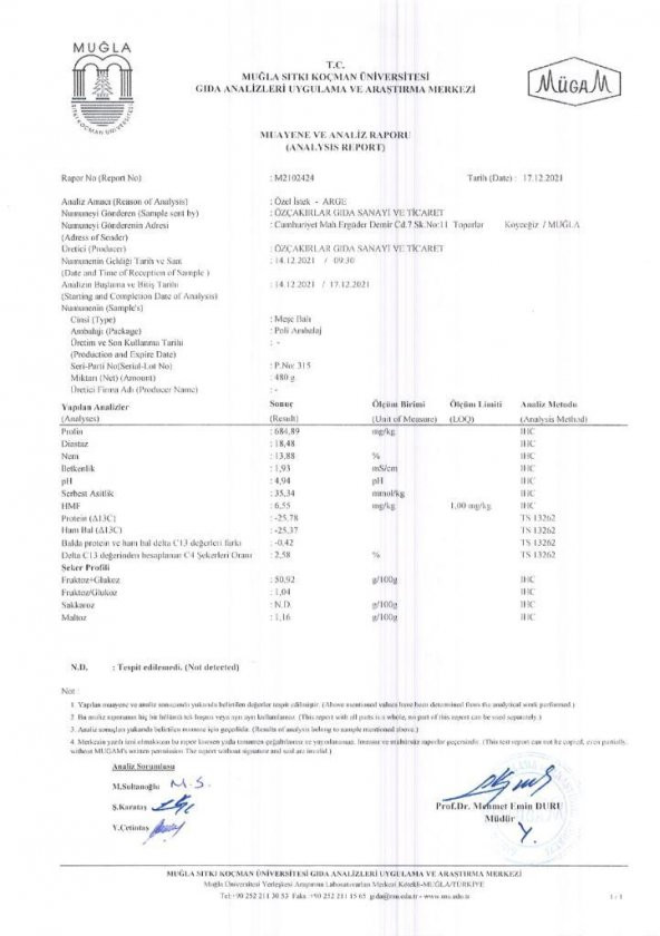 Kb Köyceğiz Balı Meşe Balı 450 G Cam Kavanoz - 7