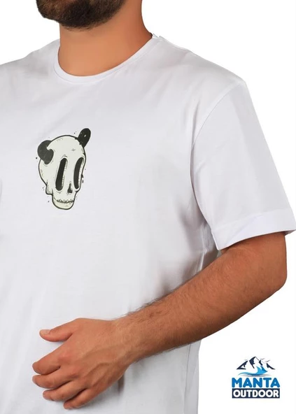 Manta MNT 2307-1 Kuru Kafa Baskılı Erkek T-Shirt - Resim 4
