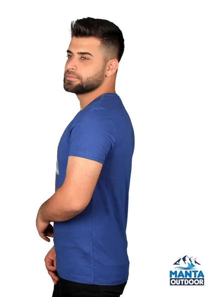 Manta MNT 2406 S. Yaka Pota Baskılı Erkek T-Shirt - 3