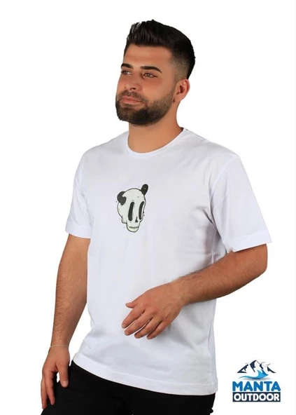 Manta MNT 2307-1 Kuru Kafa Baskılı Erkek T-Shirt - Resim 3