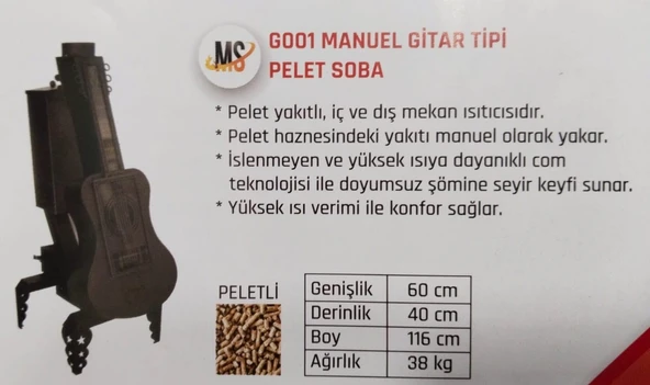 Pelet Soba - G001 Gitar Tipi Pelet Soba - 3