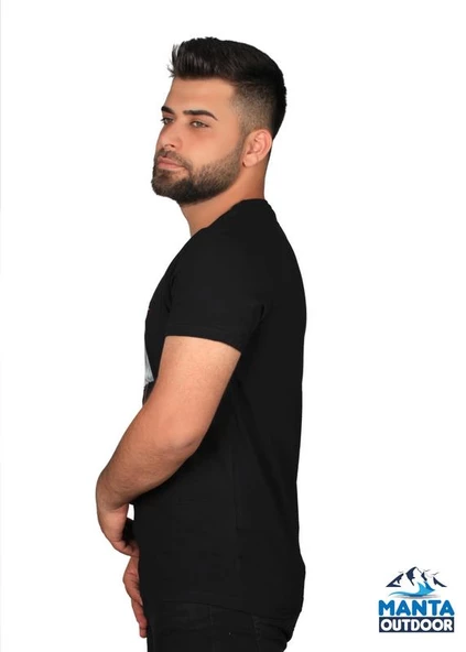 Manta MNT 2406 S. Yaka Pota Baskılı Erkek T-Shirt - 4