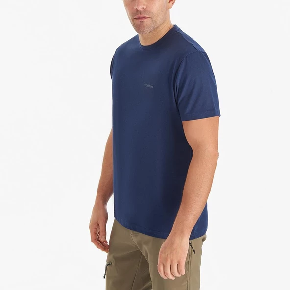 Columbia Cs0282 Csc M Basic Sm Logo Brushed Ss Tee Erkek T-Shirt - Resim 4