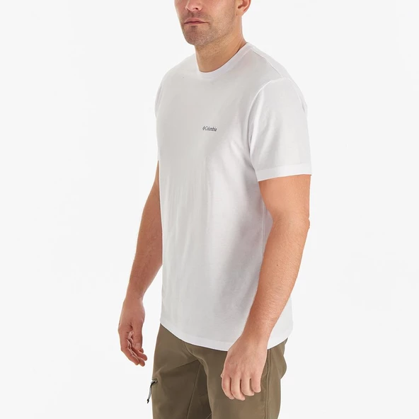 Columbia Cs0282 Csc M Basic Sm Logo Brushed Ss Tee Erkek T-Shirt - Resim 4