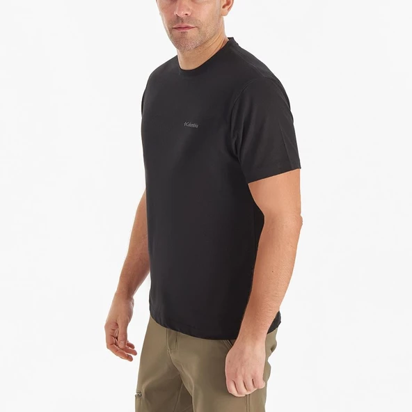 Columbia Cs0282 Csc M Basic Sm Logo Brushed Ss Tee Erkek T-Shirt - Resim 4