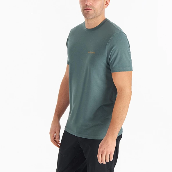 Columbia Cs0282 Csc M Basic Sm Logo Brushed Ss Tee Erkek T-Shirt - Resim 4