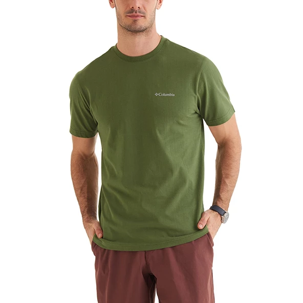 Columbia Cs0282 Csc M Basic Sm Logo Brushed Ss Tee Erkek T-Shirt - 4