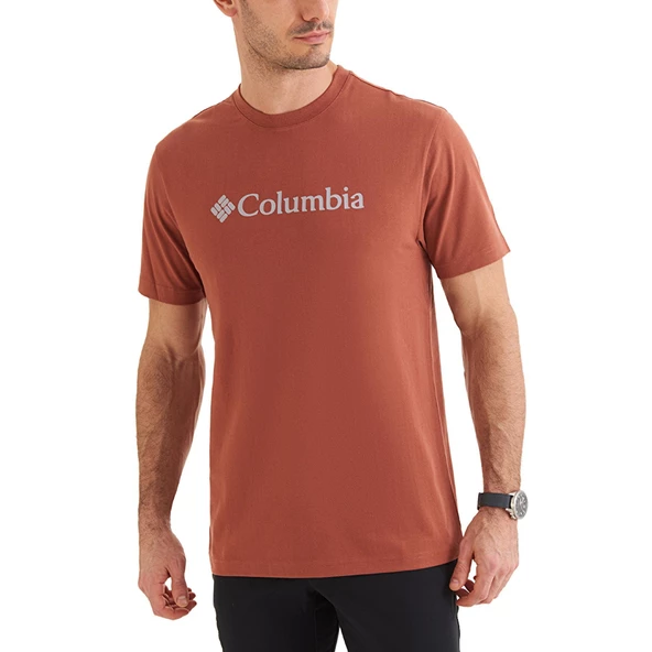 Columbia Cs0287 Csc M Basic Big Logo Brushed Ss Tee Erkek T-Shirt - Resim 3