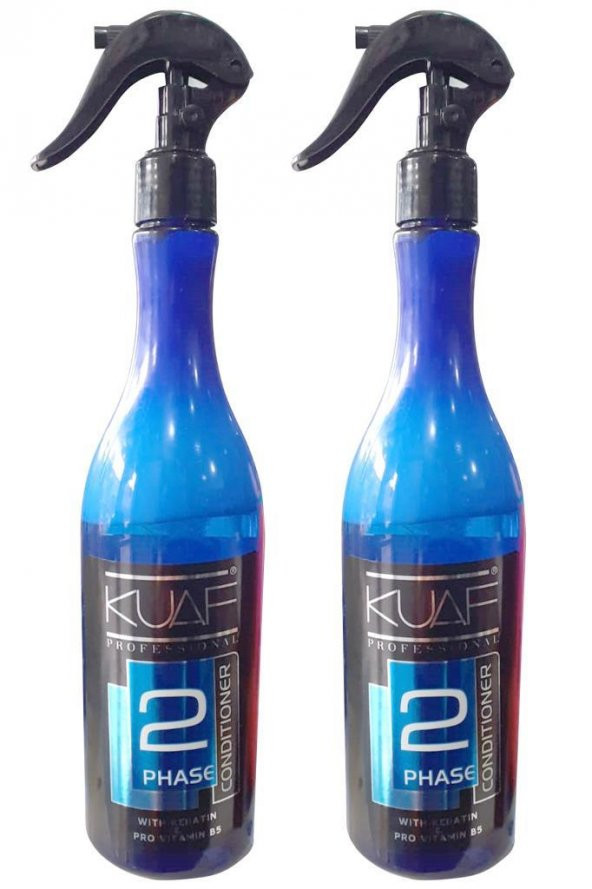 Kuaf Conditioner Çift Fazlı Fön Suyu 400 Ml.-Keratin ve Pro Vitamin B5-Mavi 2li