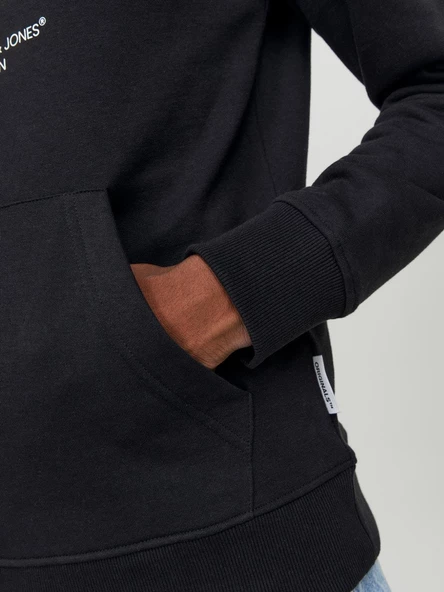 Jack & Jones Jorlakewood Sweat Hood Bf Ln Erkek Sweatshirt - Resim 4