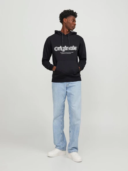 Jack & Jones Jorlakewood Sweat Hood Bf Ln Erkek Sweatshirt - Resim 3