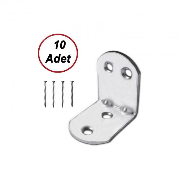 Mobilya Dolap Köşe Bağlantısı L Demir Gönye Sabitleme 30X30X23 mm (10 Adet) - 2