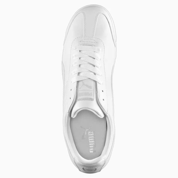 Puma Roma Basic-white-light gray Erkek Spor Ayakkabı - 5